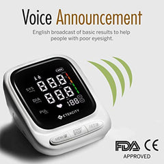 HealthSense Heart-Mate BP144 Upper Arm Automatic Digital Talking Blood Pressure Monitor, Heart Rate Machine & Pulse Checking meter for Accurate Home Monitoring with 1 Year Warranty, Batteries Included (White)