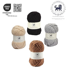 NESTNHAVEN , Plush & Cuddly Sets 2.0 , Chenille Yarn Supersoft Hand Knitting Wool Ball, set of 4 , 400 grams (1 Ball/100 Gram Each) Suitable for Craft, Babywear, Toys , Baby Blankets , 5 Bulky, Shades - NNHS 2.0 (Set 26 baby Pink , lilac , hot pink…