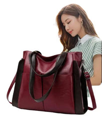 MOMISY Shoulder Purses and Handbags for Women Leather Ladies Cross body Bag for Office Traveling Outdoor Date School College (Wine Red)