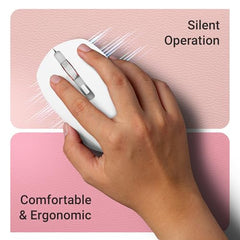 ZEBRONICS Zeb-Jaguar Wireless Mouse, 2.4GHz with USB Nano Receiver, High Precision Optical Tracking, 4 Buttons, Plug & Play, Ambidextrous, for PC/Mac/Laptop (Black+Grey)
