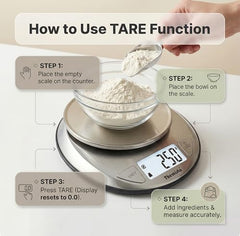 Themisto TH-WS20 Digital Kitchen Weighing Scale Stainless Steel (5Kg)