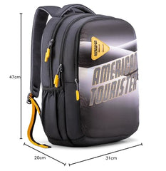 American Tourister Nexa Style 01 | 36L Backpack | Casual Bag | 3 Compartments | School & College Backpack for Men and Women | Olive | 1 Yr Global Warranty