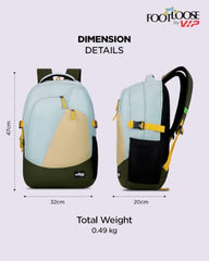 FOOTLOOSE by VIP Yin-Yang 32L Laptop Backpack (15"), 3 Compartments, Blue