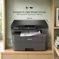 Brother DCP-L2605DW (New Launch) Auto Duplex Laser Printer, 30 PPM, Print Scan Copy, LCD Display, 256 MB Memory, (WiFi WiFi Direct LAN USB), Affordable, 2 in 1 (ID) Copy Button, Free Installation
