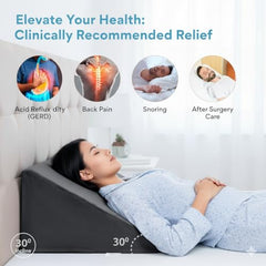Orthowala Premium Adjustable Bed Wedge Pillow with Headrest – Memory Foam Support for Acid Reflux, Snoring, Back & Leg Pain – 2 Years Warranty