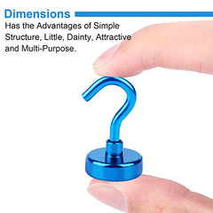 DIYMAG Magnetic Hooks 15pcs 30lbs Cruise Essentials 2026 Magnet Hook | Neodymium Heavy Duty Strong Magnets Hanging Ship Cabins Refrigerator Fridge Classroom Beach Vacation Kitchen Grills Home Tool