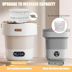 Portable Mini Washing Machine 2kg– Foldable Laundry Machine with 3 Cleaning Modes for Travel, Dorms, Camping & Baby Clothes JK3