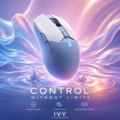 Offbeat Ivy Blutooth 5.2 + 2.4Ghz Wireless Gaming Mouse | Triple Device connectivity | 5000 DPI 1000 hz pollinng Rate 6D Button | 600 mAh Battery 100 Hours Playtime | Silent Click (Black)