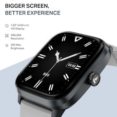 boAt Storm Blaze Smartwatch in Premium Metal Finish with Advanced BT Calling, Functional Crown, 1.83'' (4.64 cm) HD Display, IP68 Waterproof, HR, Sleep, Stress & SPO₂ Tracking, SOS (Cool Grey)