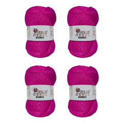 Woolco Oswal Brilon Acrylic Hand Knitting Yarn Balls Pack of 4 (50g Each) -Soft Wool Yarn for Knitting, Craft, DIY Projects, Sweaters, Scarves, Multicolor Wool Thread for Home Use (Off White)