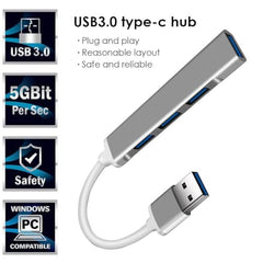 Multifunctional 4 Port USB Hub Docking Station Converter 4 in 1 USB 3.0 Docking Station for iPad Laptop Mobile Hard Drives