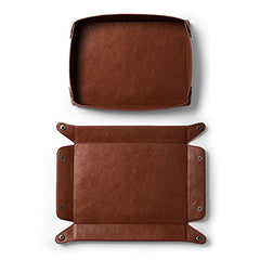 DailyObjects Combo Super Smooth Vegan Leather Reversible, Anti Slip, Water Resistent Felt Turf 2.0 Desk Mat | Vegan Leather Black Desk Tray Organiser - Set of 2
