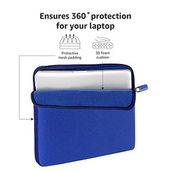 Amazon Basics laptops Sleeve Case Cover Pouch for 13"/33 cm for Men and Women | Slim Profile Neoprene, Soft Puffy Fabric Lining, 360 Protection, Smooth and Premium Zipper (Black)