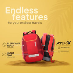 American Tourister Bowie The Outdoor Backpack In Teal - 35 Litre Capacity, 17" 5 Compartment Laptop Backpack Compartment, External Bottle Holder, And Shoe Compartment And, Green