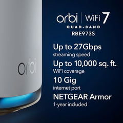 NETGEAR Orbi 970 Series WiFi 7 Mesh System, Add-on Satellite