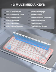 TECKNET Wireless Keyboard and Mouse Combo, Mini Cordless Computer Keyboard and Mouse Set 2.4GHz, Silent Adjustable 1600 DPI, Quiet Click, Lag-Free for Computer, Laptop, PC, Windows, Mac, Chrome OS