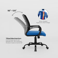 Green Soul Atom | Ergonomic Office Chair for Home & Office | 12 Months Warranty | Comfortable & Spacious Seat | Rocking-tilt Mechanism | Heavy Duty Metal Base (Black)