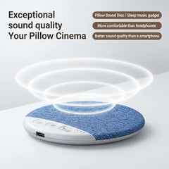 Pillow Speaker for Sleeping, Mini Bluetooth Under Pillow Speaker with White Noise & 30/60/90 Min Timer, Slim Wireless Sleep Music Speaker with USB-C Port for Bedtime Audio