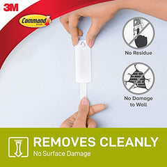 3M Command Sawtooth Picture Hangers, Photo frame Hooks, Holds 1.8 kg, No Paint Damage, Holds Strongly, Reusable, Adhesive hooks for wall, Multi-surface (White, 4 hooks, 6 strips)