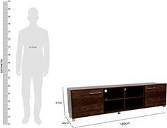 DeckUp Soneva Engineered Wood TV Unit (Wotan Oak & White, Matte Finish)