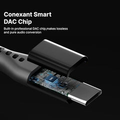 Type C to 3.5mm Audio Jack Adapter | AUX Headphone Converter with DAC