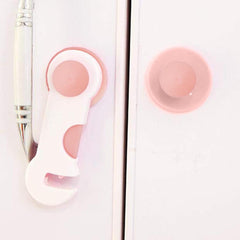SYGA 8 Pcs Baby Safety Locks | Child Proof Cabinets, Drawers, Appliances, Toilet Seat, Fridge and Oven | Tools Not Required | Uses Dual Adhesive Tape and Latch System (Pink)
