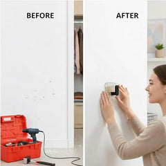 SIGNAMIO 6 Hook Shelf Adhesive Strip Wall Hanging Sticky Hook Black