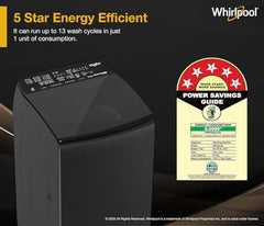 Whirlpool 9 Kg 5 Star MAGIC CLEAN BW PRO Heater Fully Automatic Top Load Washing Machine (MAGIC CLEAN PRO BW H 9 KG Mn GREY 10YMW with In-Built Heater, 2025)