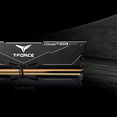 TeamGroup T-Force Vulcan 16GB 6000MHz (6000MT/s) CL38 Black DDR5 UDIMM Desktop Gaming Memory, Metal Heatsink, ECC, XMP 3.0/AMD Expo, Compatible with Intel/AMD CPU, High Performance, Low Latency RAM