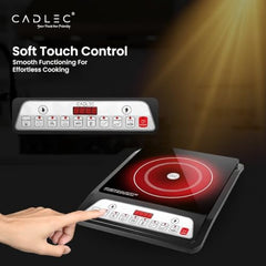 CADLEC CookMate_5 2000W Induction Cooktop for Home & Kitchen | Quick & Efficient Cooking, 7 Cooking Modes, LED Display, Auto Shut-Off & Overheat Protection | BIS Approved, 2-Year Warranty | Black