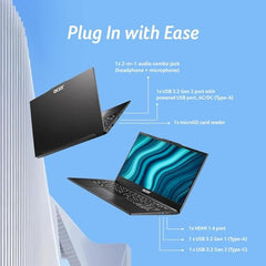 Acer TravelLite Thin Laptop AMD Ryzen 5 7430U (6-Core) |8GB RAM, 512GB SSD | 14" Full HD Anti-Glare Display |Privacy Shutter| Windows 11| MS Office | Metal Body | 1.34Kg | Black | 30 Months Warranty
