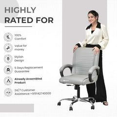 GOYALSON Ergonomic Revolving Office Home Swivel Desk Chair with Adjustable Height Smooth Moving (2, Black, Standard)