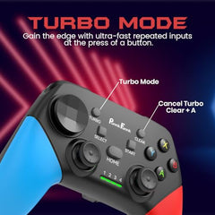 PunnkFunnk Gaming Controller Lite Wireless Bluetooth Gamepad for Android, iOS, PC & Smart TV with Turbo Function, Ergonomic Grip, Rechargeable Battery (X1 Pro Wired)