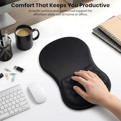 TECPHILE Mouse Pad Wrist Support with Massage Design, Ergonomic Dog Paw Mouse Mat, Pain Relief Memory Foam, Anti-Slip PU Base, Cushion Mousepad Wrist Rest for Gaming, Home, Office, Laptop, Computer