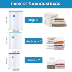 OSDUE Polyethylene Frosted Zipper Bags 30x35cm Pack of 10 – Transparent LDPE Zip Lock Storage Bags for Clothes, Shoes, Cosmetics, Jewellery, Toiletries & Travel