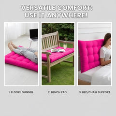DADDY COOL Multipurpose Extra Long Rocking Chair Cushion for Outdoor and Indoor/Chair pad for Home & Office Chair Filling 18 x 50 Inch Pack of 1 Dark Green (Only Cushion)