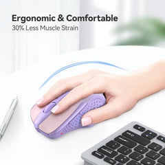 TECKNET Wireless Mouse, 2.4G Ergonomic Computer Mouse, 2600 DPI, Green