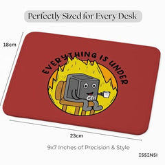 ESSENSI Mouse Pad for Laptop & Desktop | 9x7 Inch Anti-Fray Stitched Edges | Non-Slip Rubber Base | Desk Setup Accessory for Students, Gamers & Professionals (Big Things)