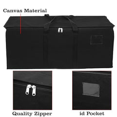 Storite Jumbo Super-Size 81 L Canvas Moisture Proof Heavy Duty Storage Bag | for Toys/Stationery/Blankets/Clothes/Moving Bags MultiPurpose With Strong Reinforced Handles Rectangular Cream (87x26x36 cm)