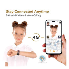imoo Watch Phone Z1, 4G Smart Watch for Kids with Real-Time HD Video & Phone Call, Smart Watch for Girls with Real-Time GPS Location, Smartwatch for Boys with IPX8 Water Resistance (Pink)