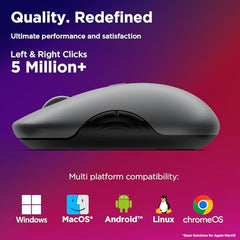 Lenovo 700 Multi-Device Wireless Silent Mouse, Bluetooth 5.3 or USB-A 2.4Ghz, Upto 5million Button clicks, 4000 DPI, Soft Touch Grip, Programmable Buttons, Dynamic Scroll Wheel, Seashell