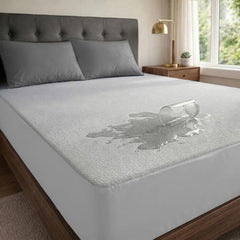 MollisHomes Mattress Protector Single Size, 72x36 Inches, Grey
