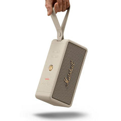 Marshall Middleton Portable Bluetooth Speaker with 20+ Hours of Portable Playtime, 360° Sound, Dust & Waterproof (IP67) - Black & Brass.
