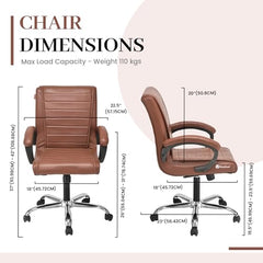 GOYALSON Ergonomic Revolving Office Home Swivel Desk Chair with Adjustable Height Smooth Moving (2, Black, Standard)