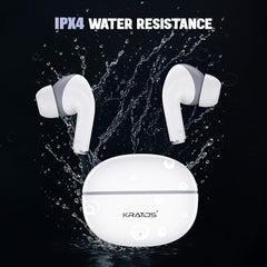 Kratos TW02 Ear Buds Wireless with 60H Playtime, Noise Isolation & Clear Calls, Bluetooth Earbuds with Voice Assistant, Ear Buds with Bluetooth V 5.3 & with Type C Fast Charging, IPX5 TWS Earphones