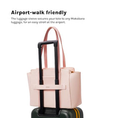 MOKOBARA Sunflower Tote 18L Laptop Bag 14 Inch Office Travel Handbag Beige | Stylish Purse College Girls Ladies Shoulder Bag Latest Waterproof Vegan Leather Tech Sleeve Luggage Strap Organizer Pocket