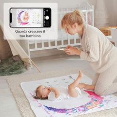 MOMISY Baby Milestone Blanket and Props for Baby's |1 to 12 Months Prop |Baby Bedding |Ac Room Blanket for Summer|Newborn| Infants Winter Blanket(Moon)