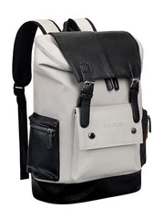 FUR JADEN Vegan Leather Anti Theft Design Casual Laptop Backpack with 15.6 Inch Laptop Pocket