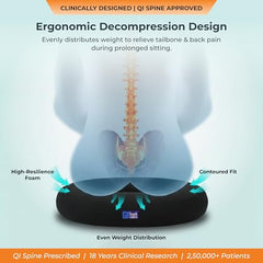 Donut Pillow for Tailbone Pain | 5-Year Warranty | Coccyx Cushion for Hemorrhoids, Piles, Fistula, Sciatica, Pregnancy Pain | Car Seat Cushion for Office Chair | Orthopedic Ring Pillow | Up to 100 Kgs