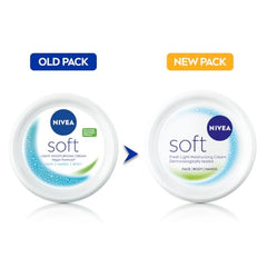 NIVEA Soft Moisturizing Cream, Lightweight Non-Sticky Daily Moisturizer with 72Hr Hydration, Vitamin E & Jojoba Oil | Hydrating Face, Body & Hand Cream for Dry to Normal Skin | Soft Glowing Skin - 300ml